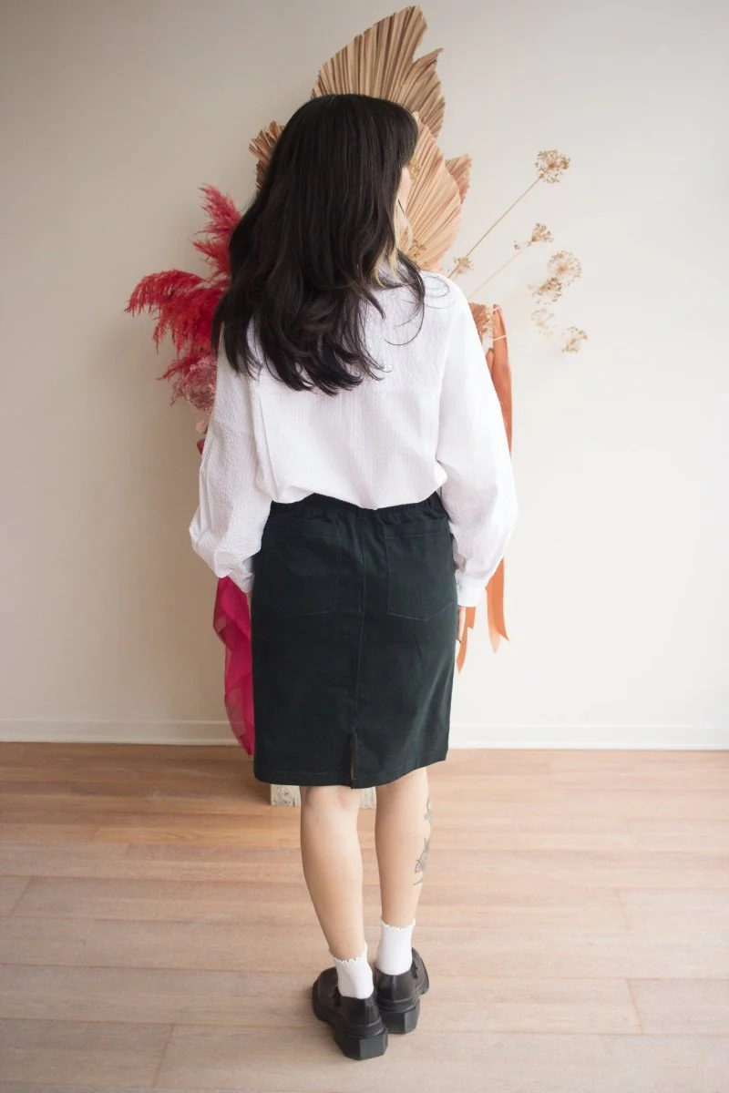 Connally Goods Kipling Corduroy Skirt (Dark Spruce) - Image 2