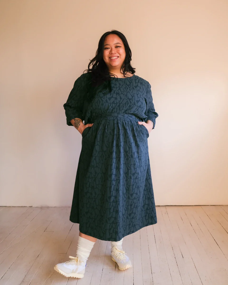 Atelier B Wrap Skirt (Textured Teal Jacquard)