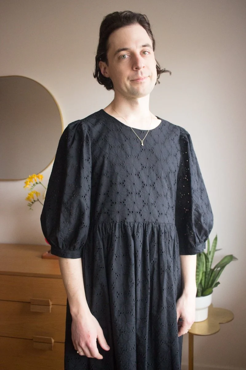 Birds of North America Bluebonnet Dress (Black) - Image 3