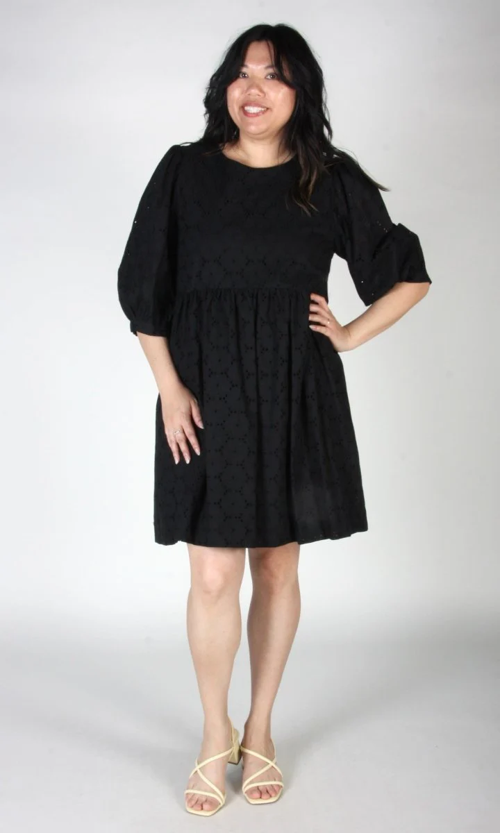 Birds of North America Bluebonnet Dress (Black) - Image 5