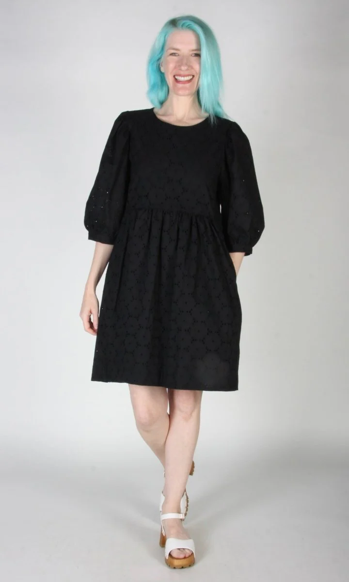 Birds of North America Bluebonnet Dress (Black) - Image 7