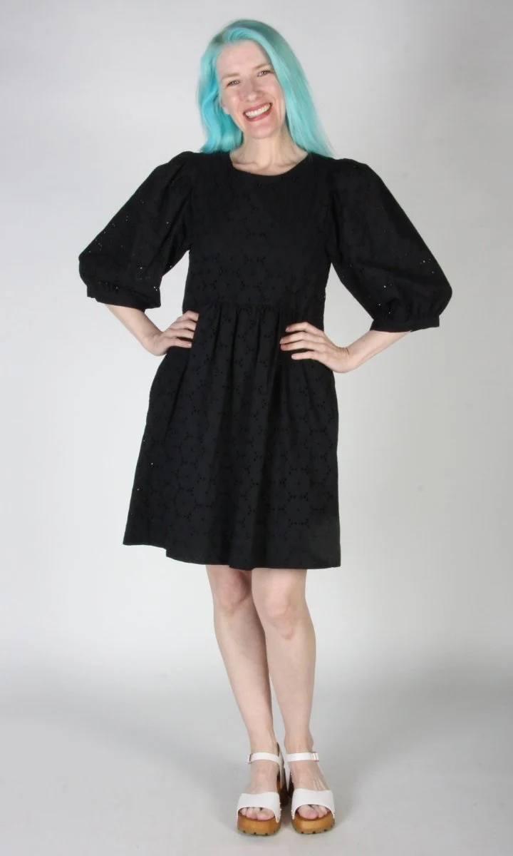 Birds of North America Bluebonnet Dress (Black) - Image 8