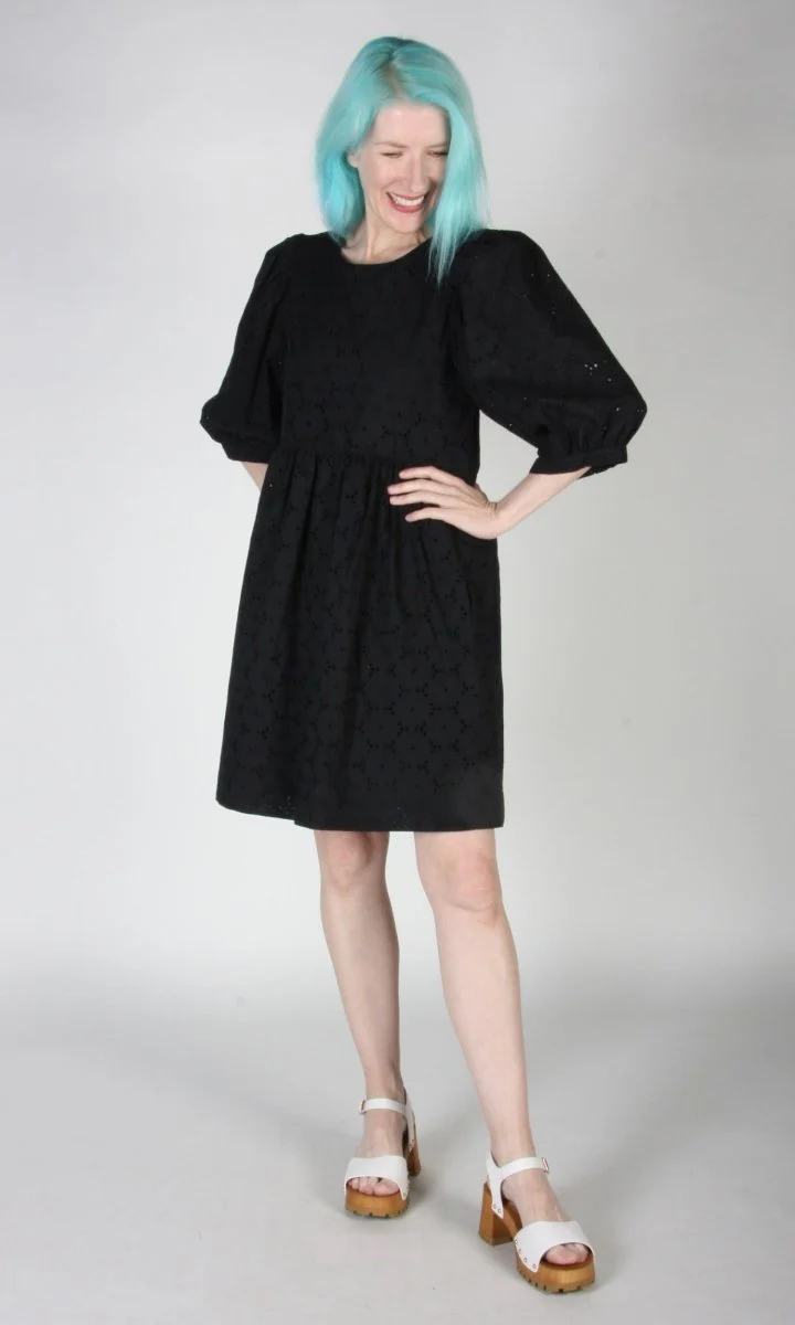 Birds of North America Bluebonnet Dress (Black) - Image 9