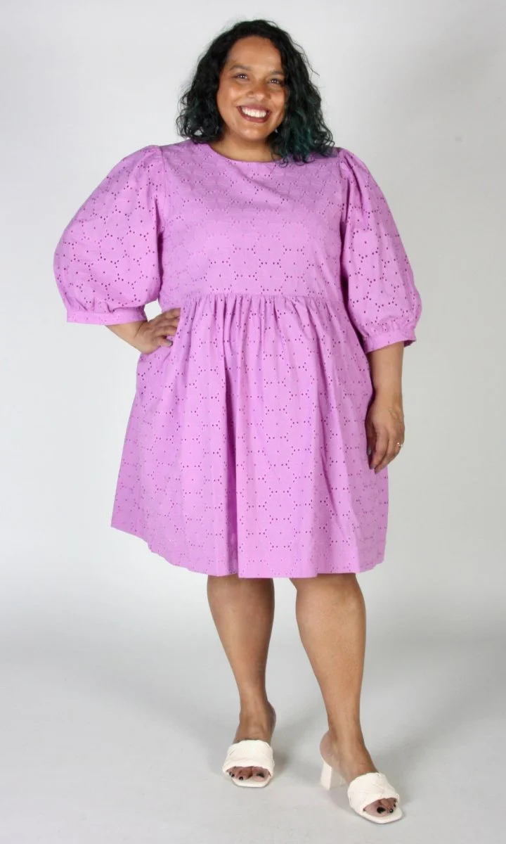 Birds of North America Bluebonnet Dress (Ube) - Image 7