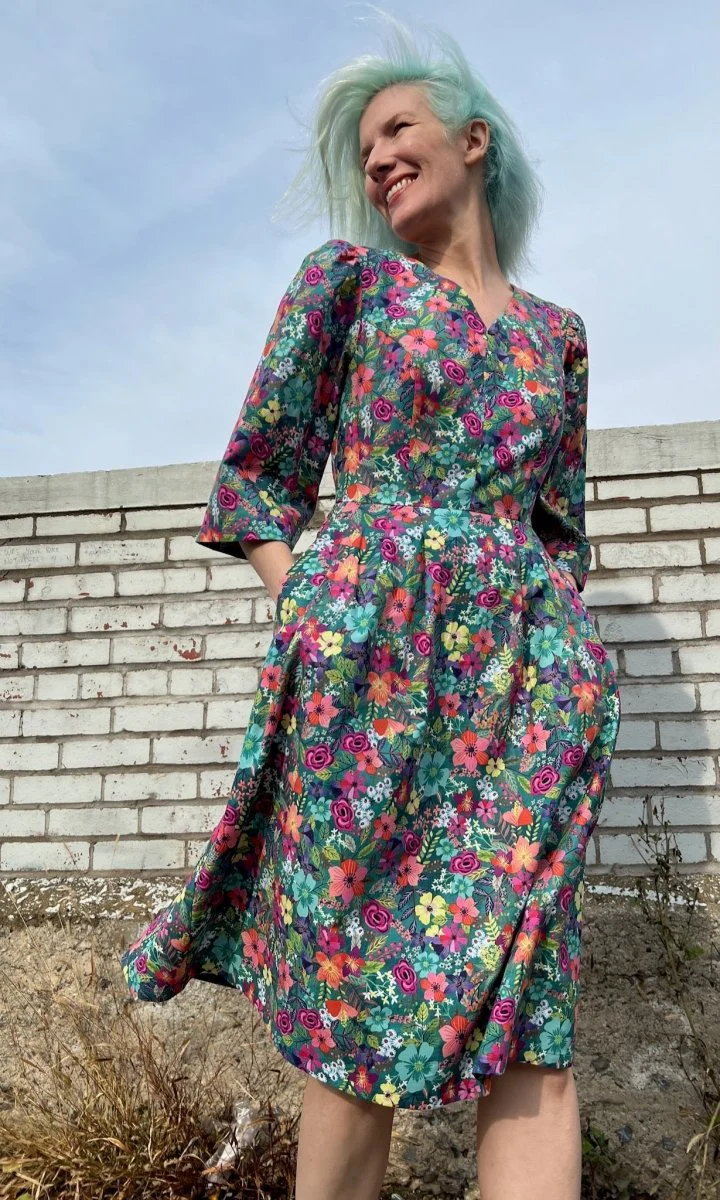 Birds of North America Chestnut Bunting Dress - Flowerfall (Online Exclusive) - Image 6