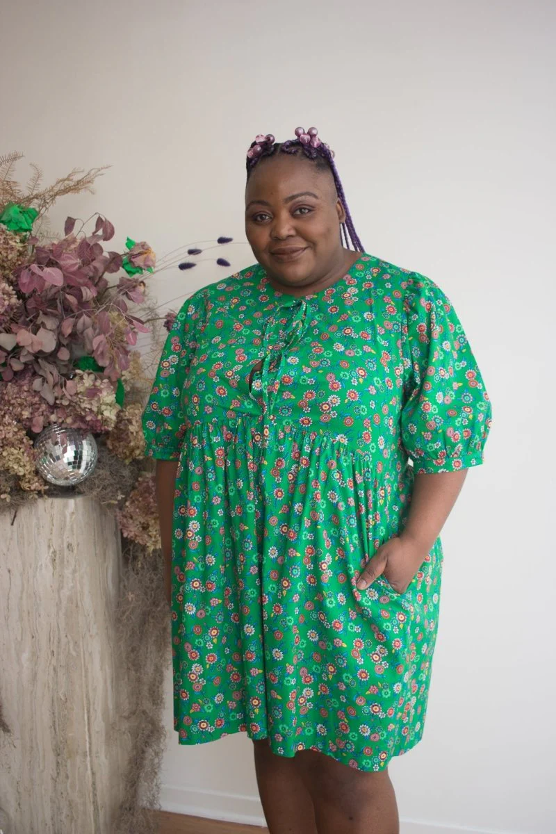 Birds of North America Corvid Dress (Straw Flower) - Image 2