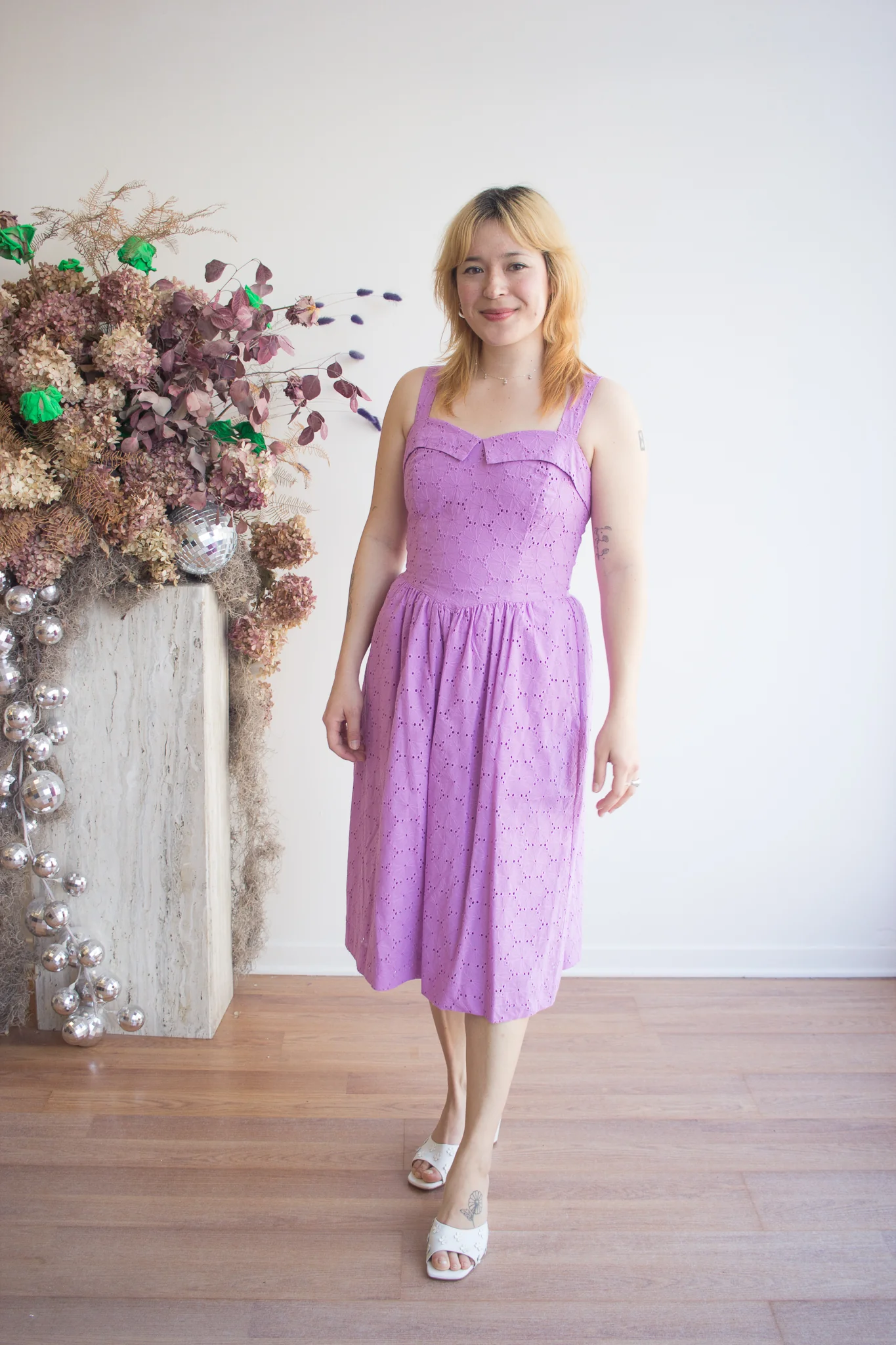 Birds of North America Diablotin Dress (Ube) - Image 2