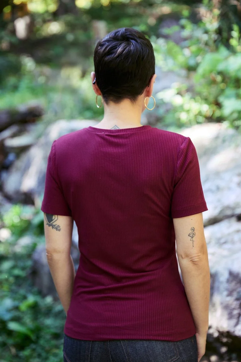 Birds of North America Dipper Top (Burgundy) - Image 3