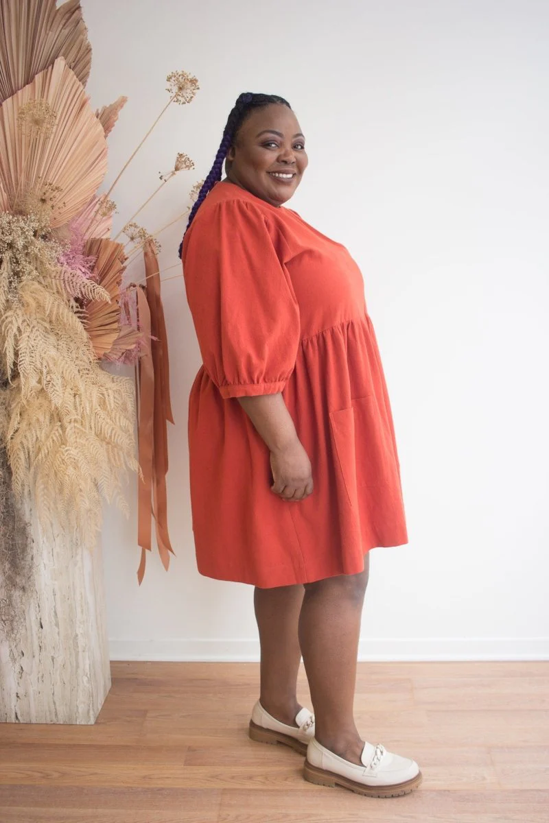 Birds of North America Flowerpiercer Dress (Rust) (Online Exclusive) - Image 2