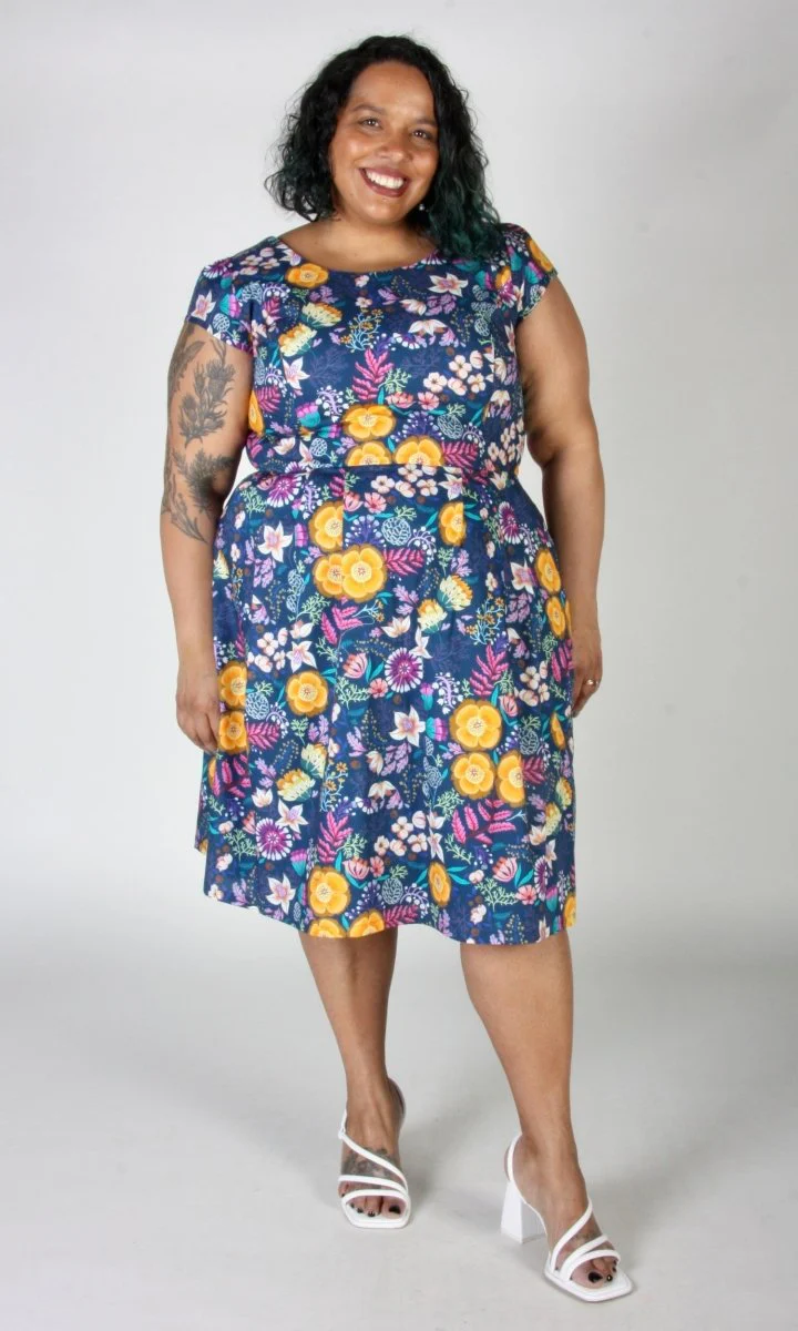 Birds of North America Gallinule Dress (Midnight Brillance) - Image 2