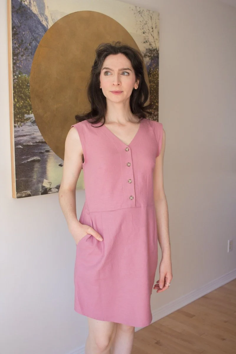 Birds of North America Honeycreeper Dress - Smoky Pink (Online Exclusive) - Image 4