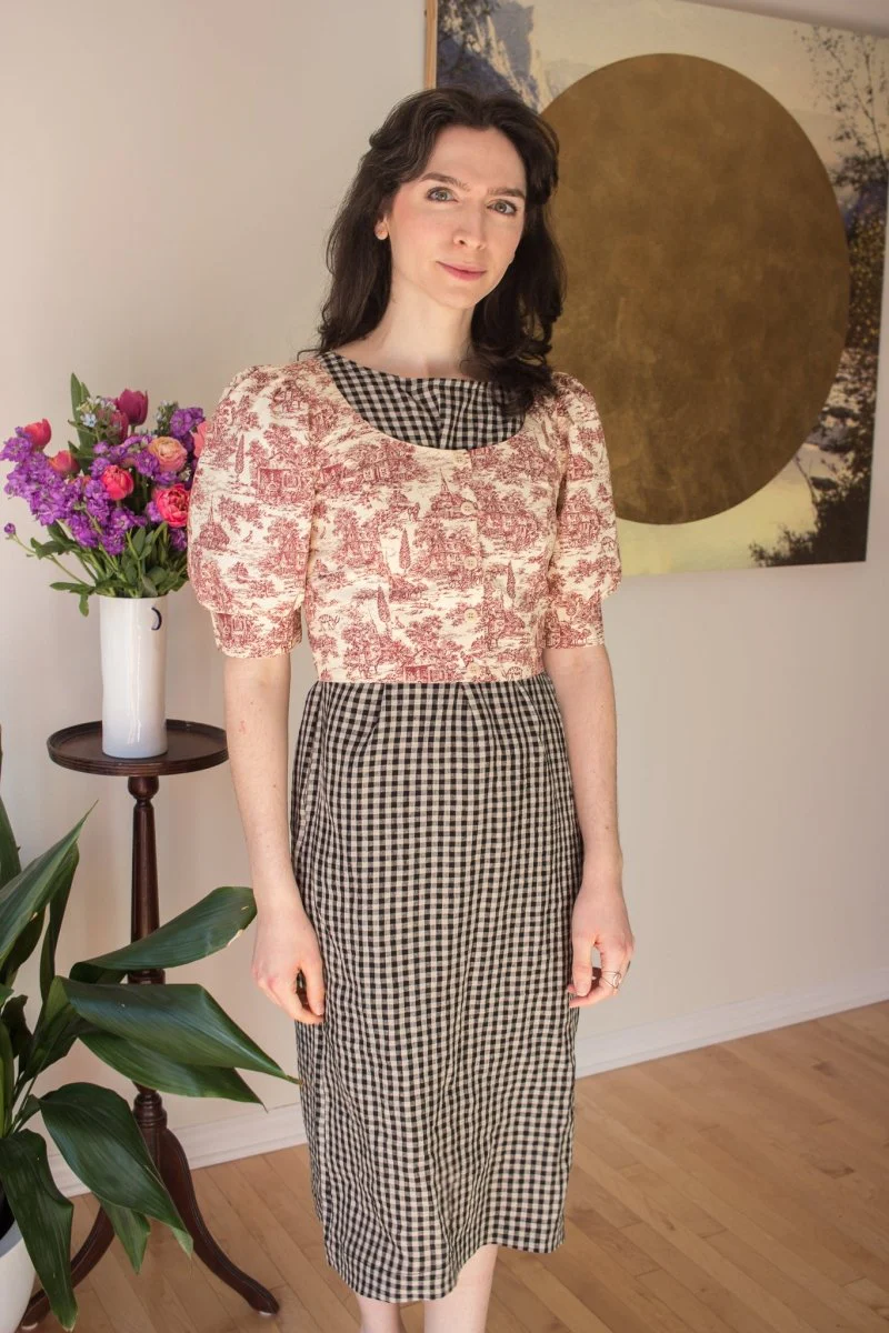 Birds of North America Stonechat Top - Brick Village Toile (Online Exclusive) - Image 2