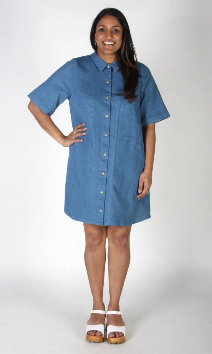 Birds of North America Turr Dress (Medium Wash) - Image 4
