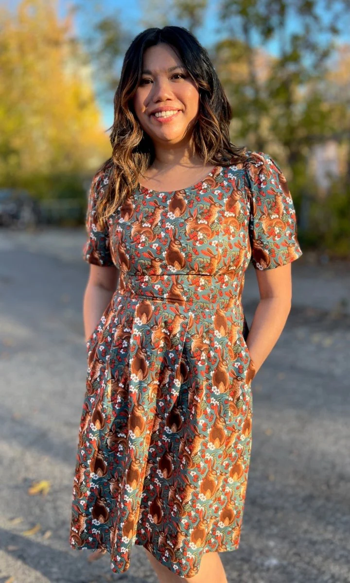 Birds of North America Winter Chippy Dress - Hare Berry (Online Exclusive) - Image 10