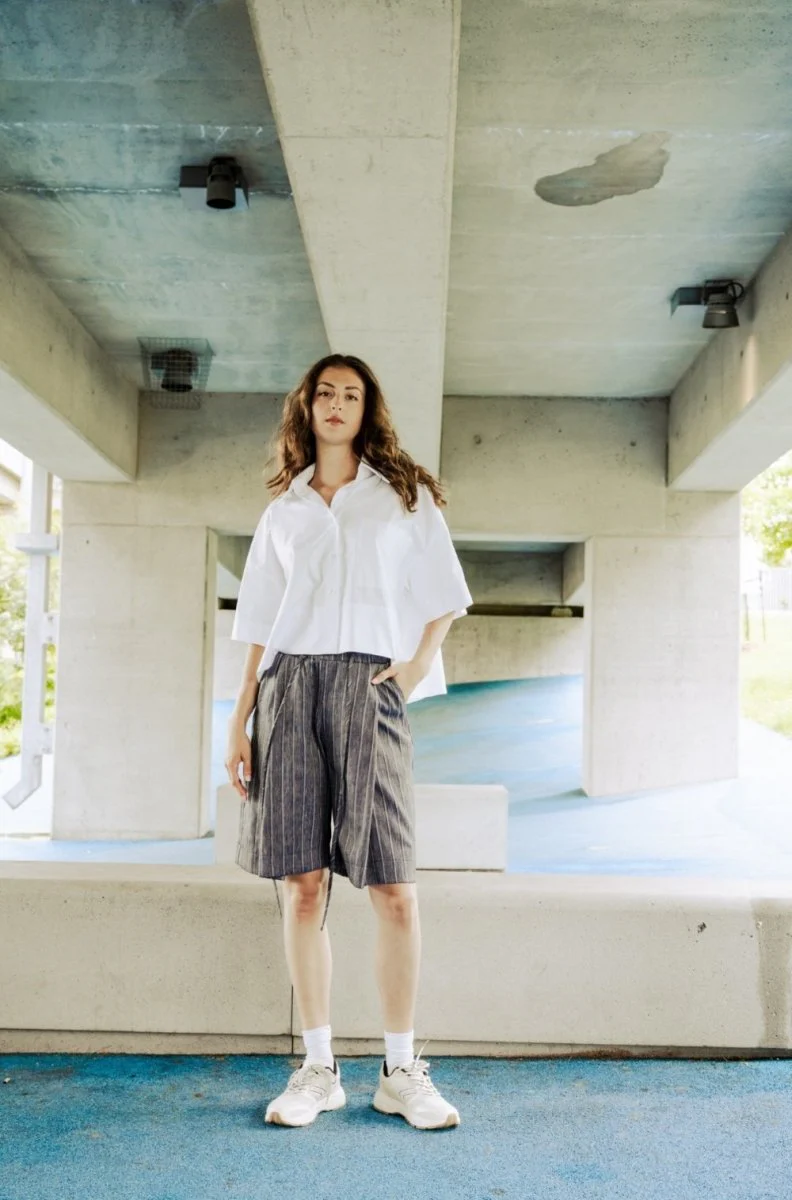Bodybag Montego Cropped Shirt - White or Lavender (In-Store) - Image 10