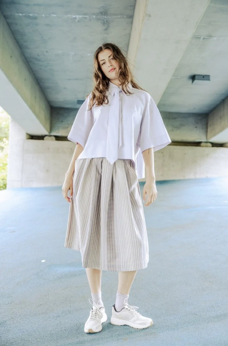 Bodybag Montego Cropped Shirt - White or Lavender (In-Store) - Image 11