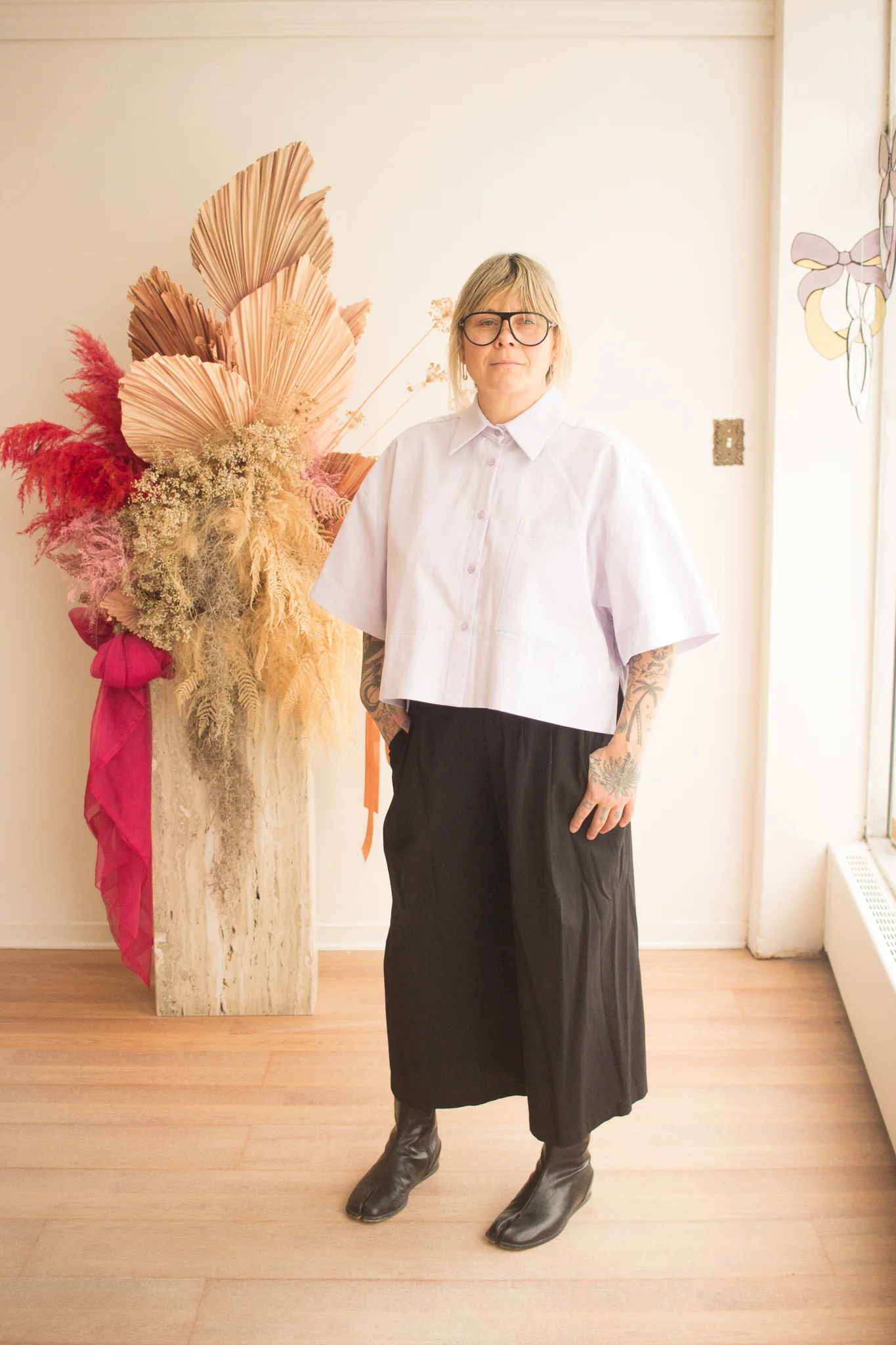 Bodybag Montego Cropped Shirt - White or Lavender (In-Store) - Image 13