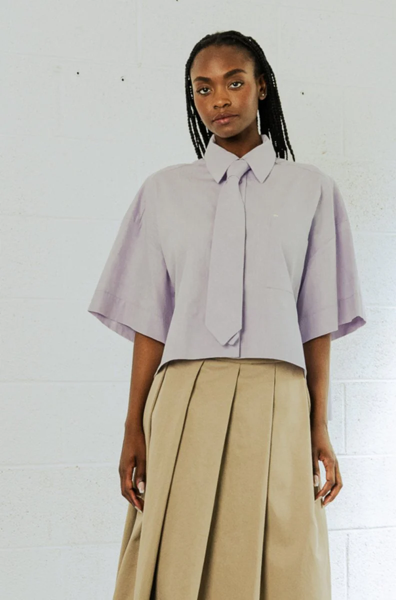 Bodybag Montego Cropped Shirt - White or Lavender (In-Store) - Image 18