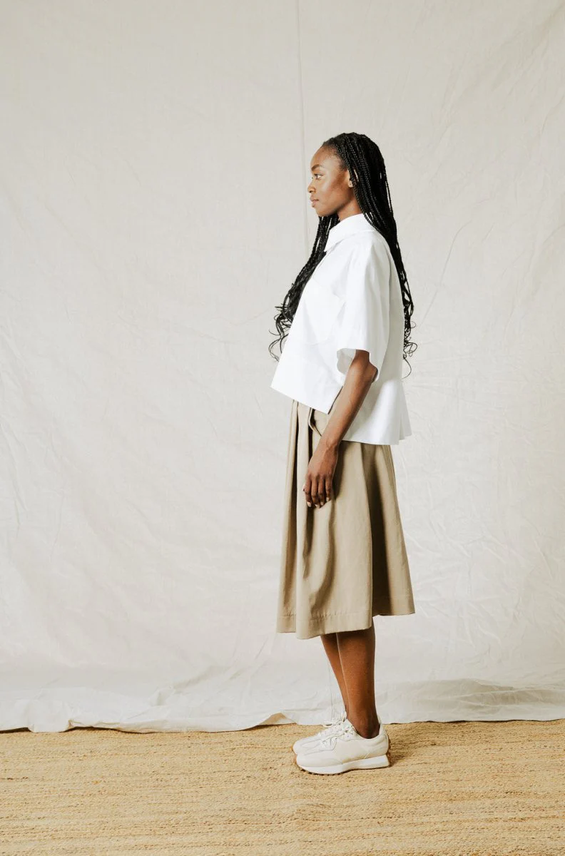 Bodybag Montego Cropped Shirt - White or Lavender (In-Store) - Image 5