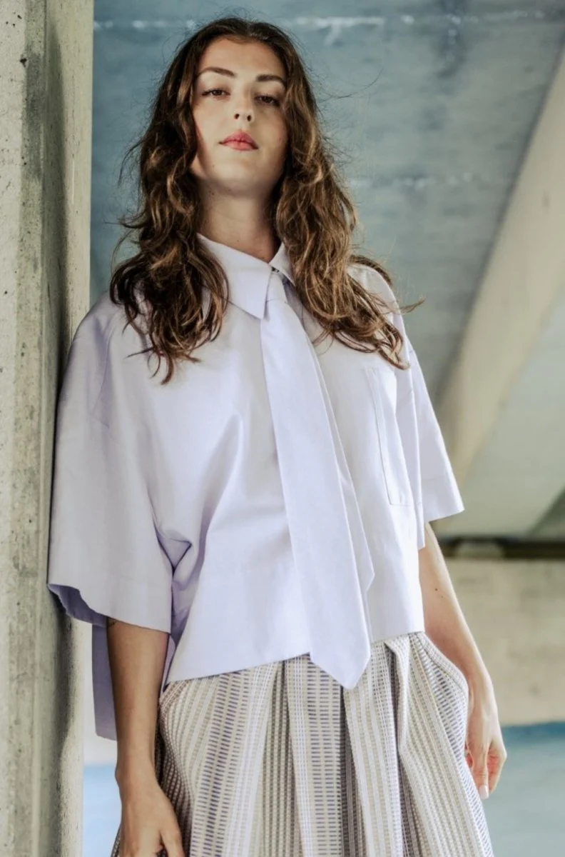 Bodybag Montego Cropped Shirt - White or Lavender (In-Store) - Image 8
