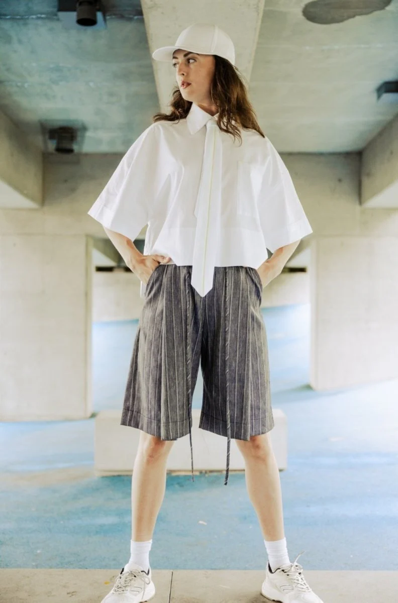 Bodybag Montego Cropped Shirt - White or Lavender (In-Store) - Image 9