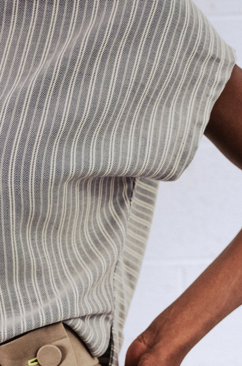 Bodybag Tofino Top - Light Blue Herringbone (In-Store) - Image 10