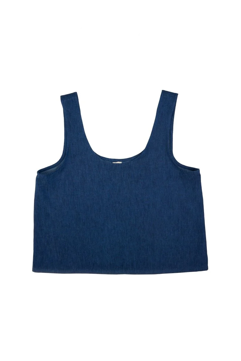 Central Standards Scoop Neck Tank (Denim) - Image 8