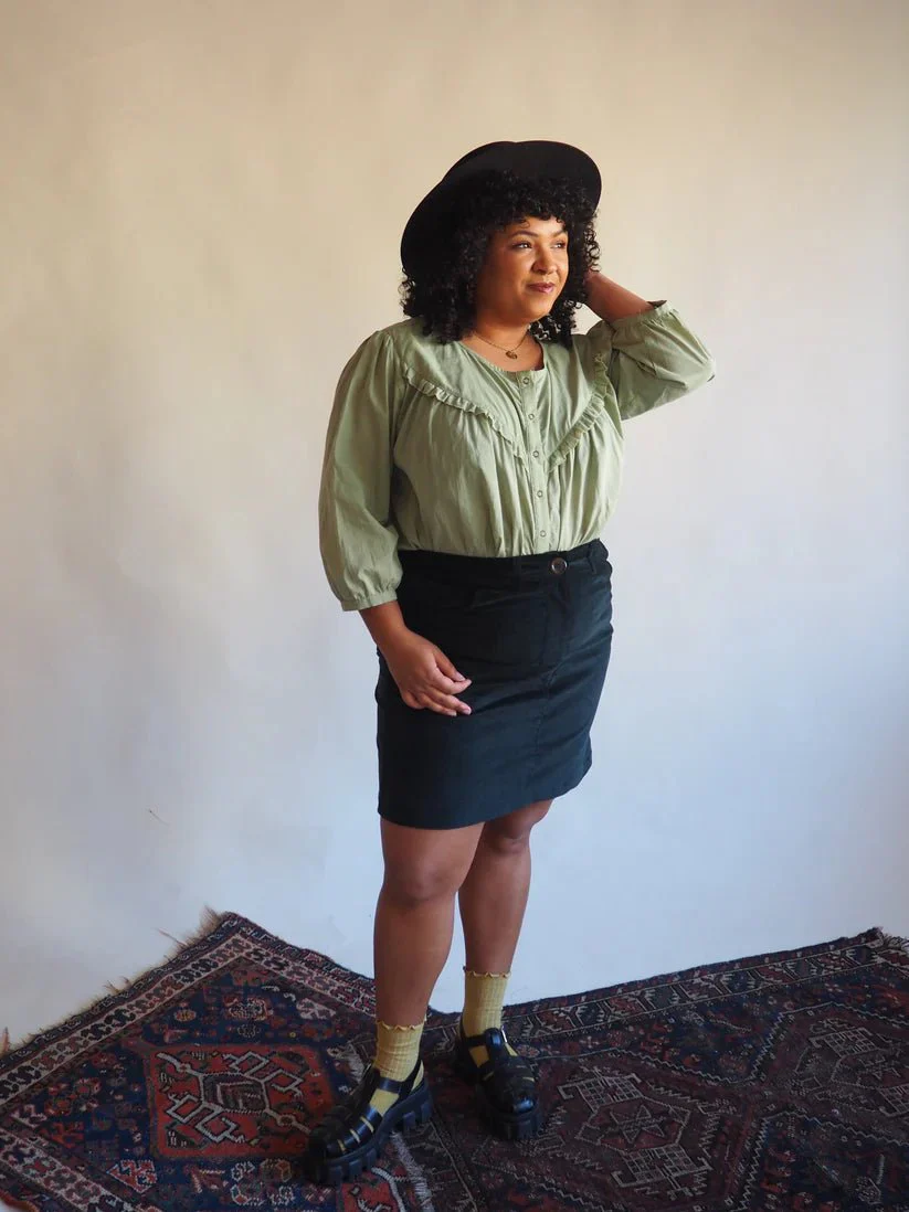 Connally Goods Kipling Corduroy Skirt (Dark Spruce) - Image 6