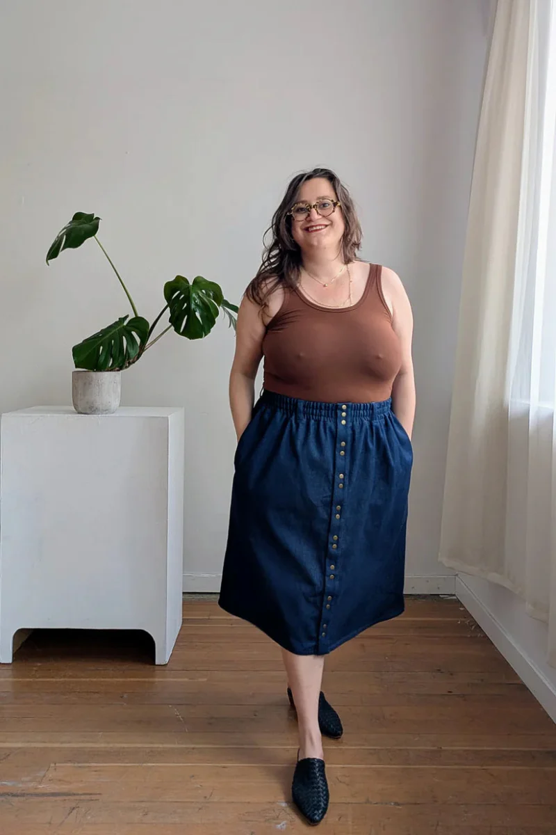 Connally Goods Sadie Skirt (Dark Wash Indigo) - Image 6