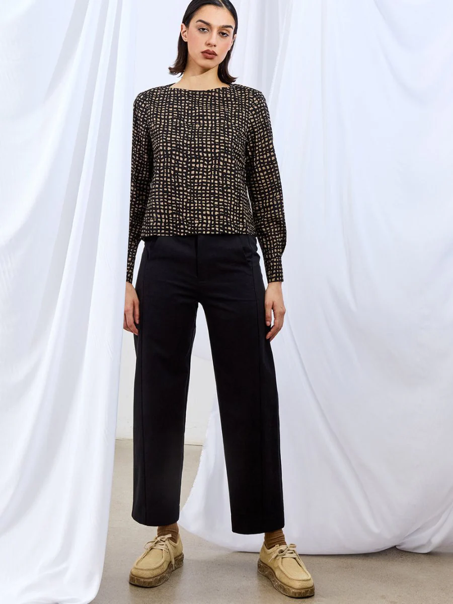 Dagg & Stacey Kit Seamed Pant (Black Twill) - Image 3