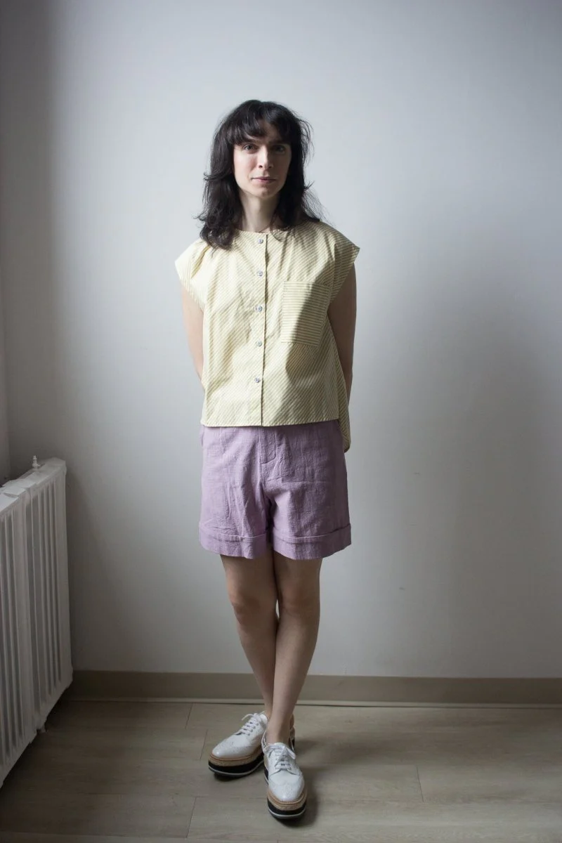 Dagg & Stacey Suki Button Up Blouse (Kelp Stripe) - Image 3