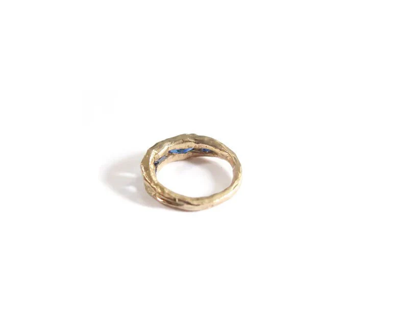 Elaine Ho 14K Gold Ring (Four Sapphires) - Image 11