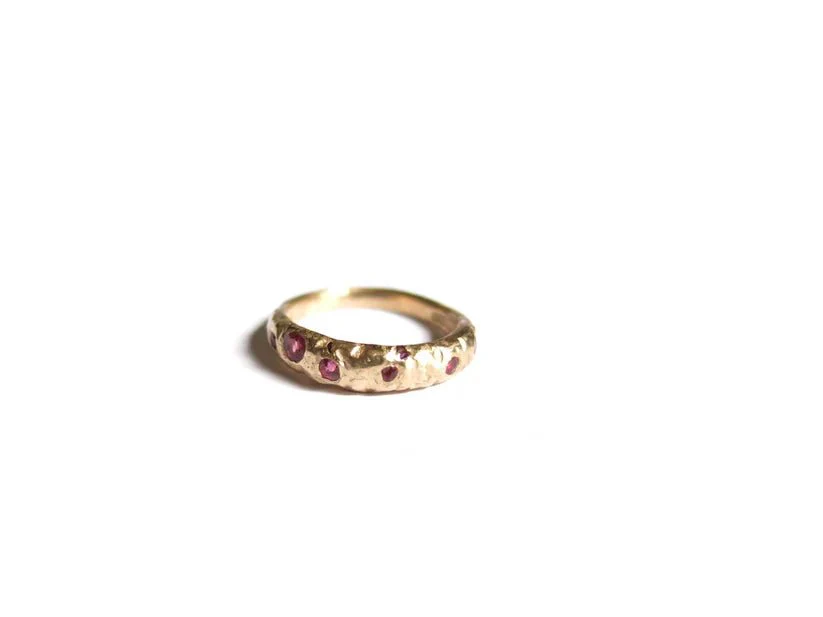 Elaine Ho 14K Gold Ring (Rubies)