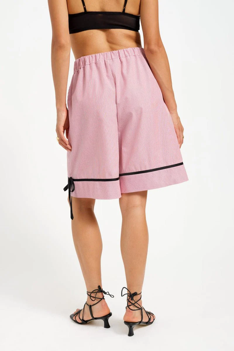 Eliza Faulkner Bauer Shorts - Red Pinstripe - Image 8