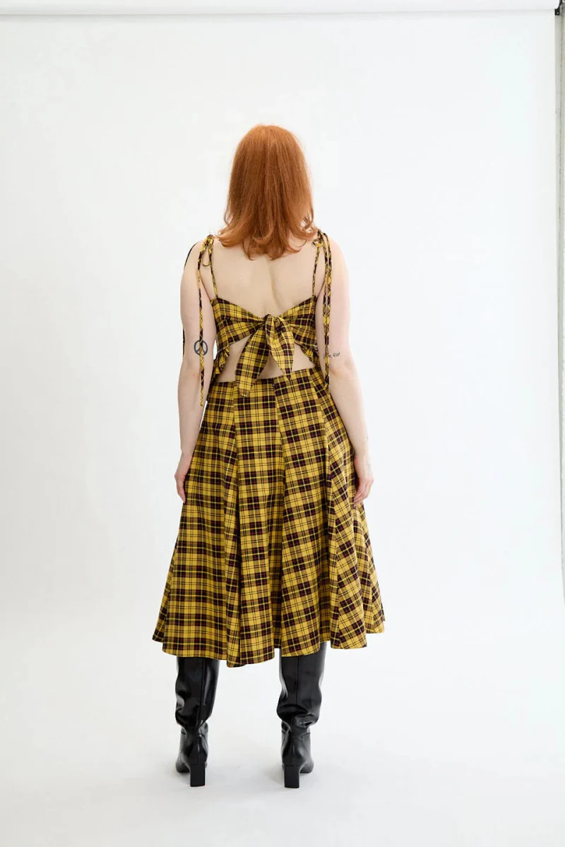 Eliza Faulkner Berkley Skirt -  Yellow Plaid (Online Exclusive) - Image 5