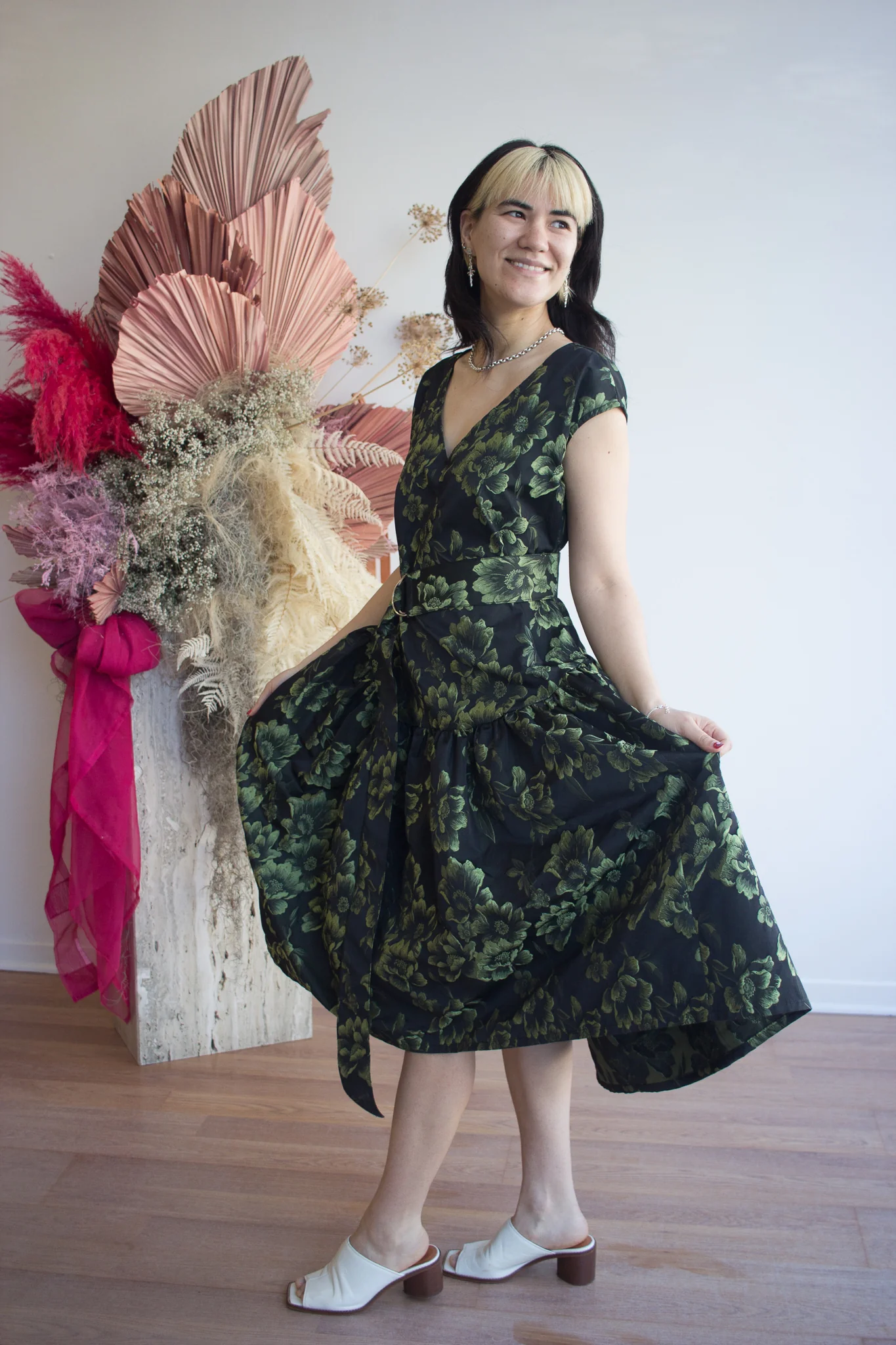 Eliza Faulkner Betty Dress - Green Floral (In-Store)