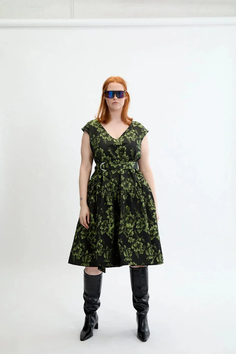 Eliza Faulkner Betty Dress - Green Floral (In-Store) - Image 8