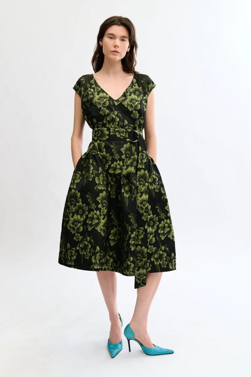 Eliza Faulkner Betty Dress - Green Floral (In-Store) - Image 9