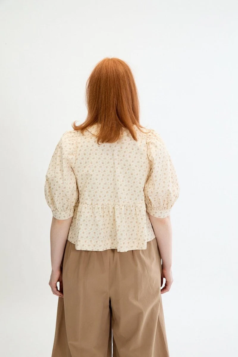 Eliza Faulkner Georgie Blouse - Cream Floral (Online Exclusive) - Image 2