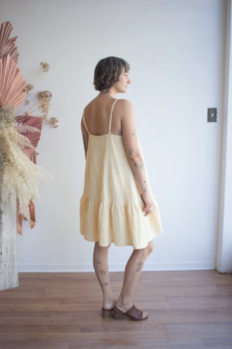 Eliza Faulkner Kaia Dress - Butter Yellow Linen (In-Store) - Image 2