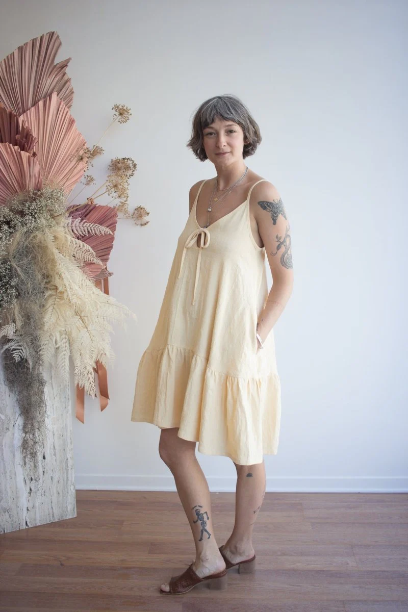 Eliza Faulkner Kaia Dress - Butter Yellow Linen (In-Store) - Image 3