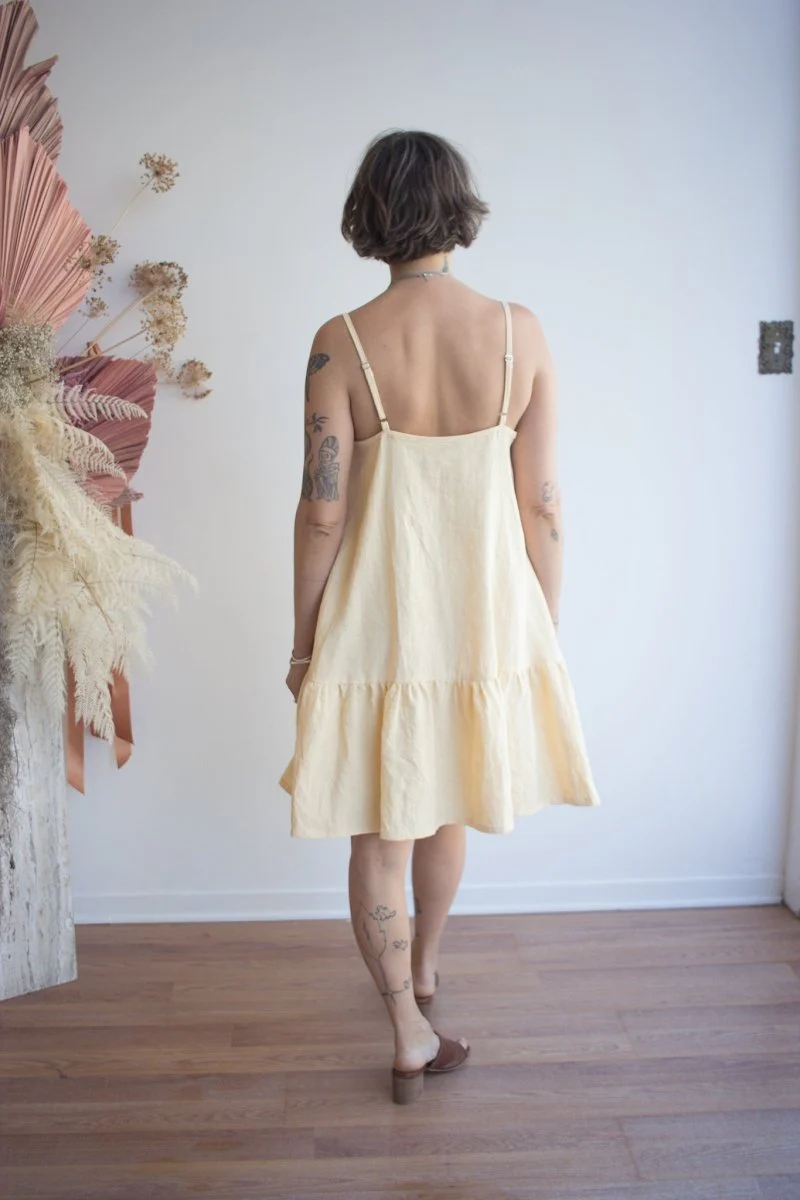 Eliza Faulkner Kaia Dress - Butter Yellow Linen (In-Store) - Image 5