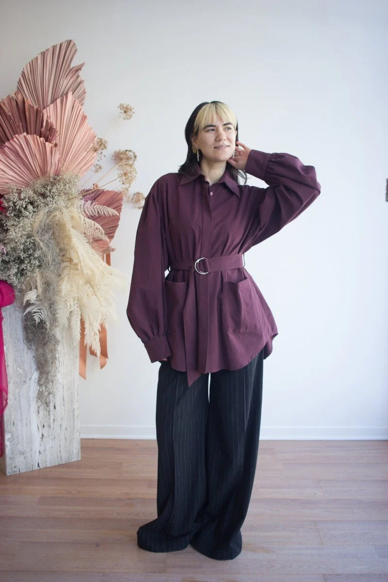 Eliza Faulkner Lavoy Pant - Black Pinstripe (Online Exclusive) - Image 3