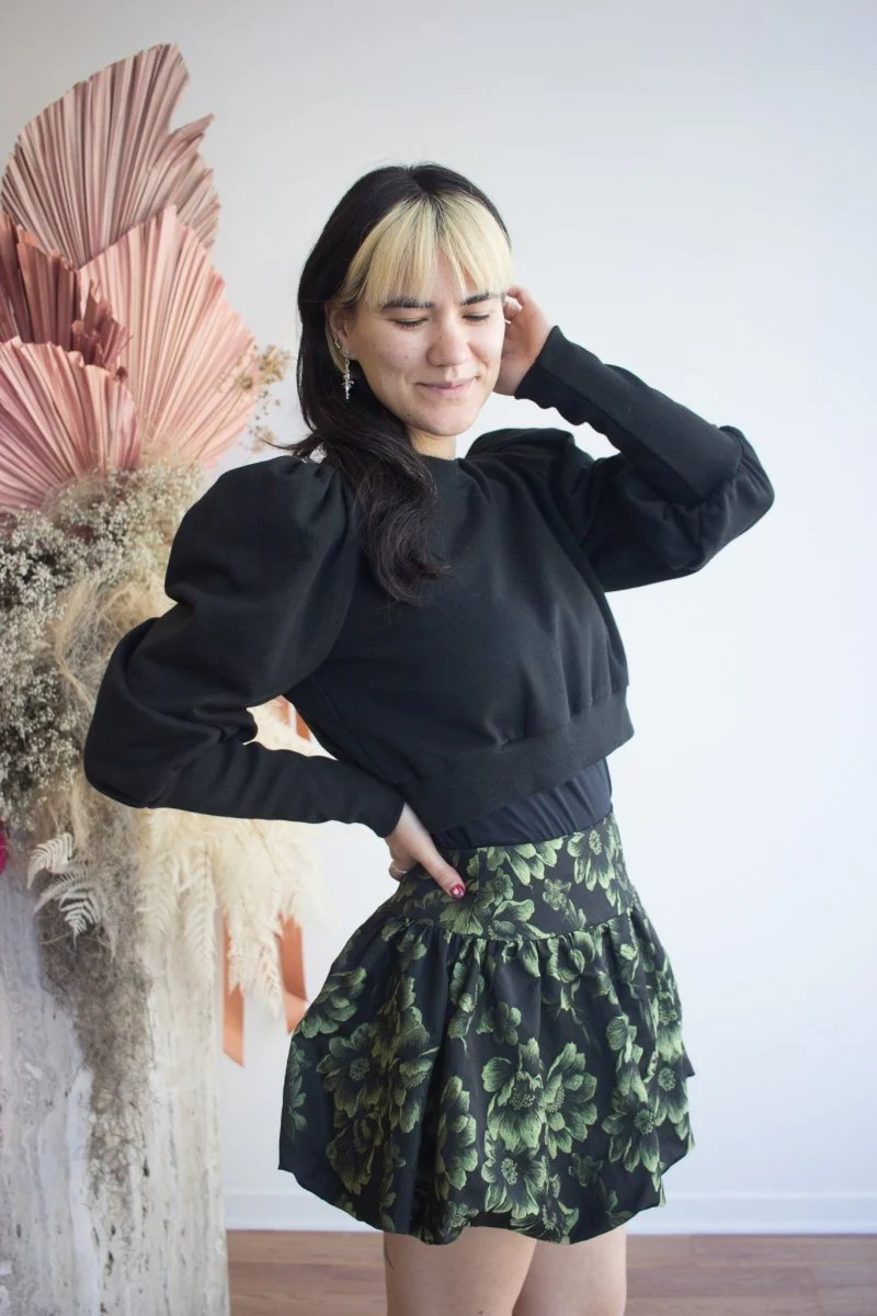 Eliza Faulkner Olivia Skirt - Green Floral (Online Exclusive) - Image 2