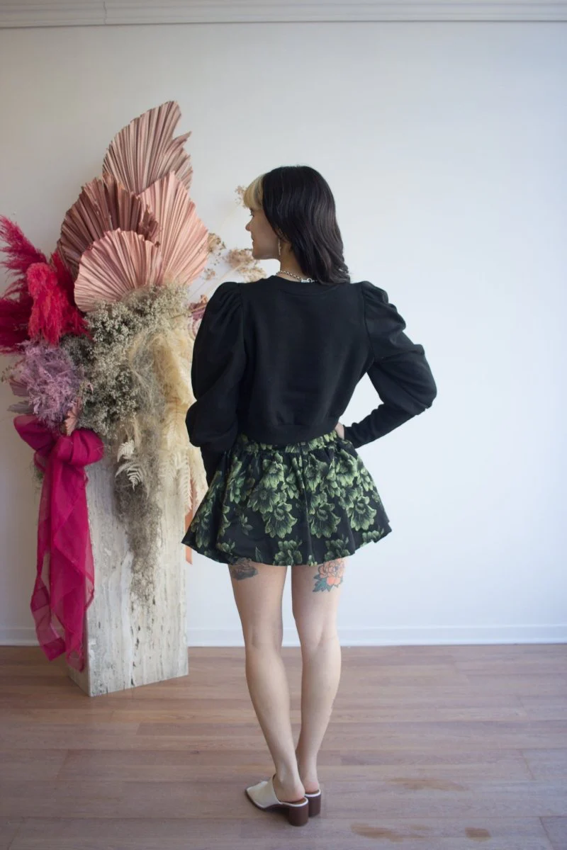 Eliza Faulkner Olivia Skirt - Green Floral (Online Exclusive) - Image 3