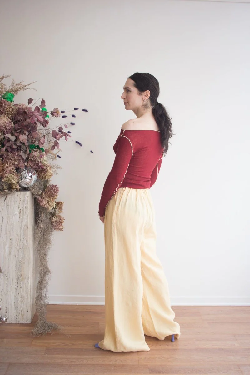 Eliza Faulkner Romy Pant - Butter Yellow Linen (Online Exclusive) - Image 2