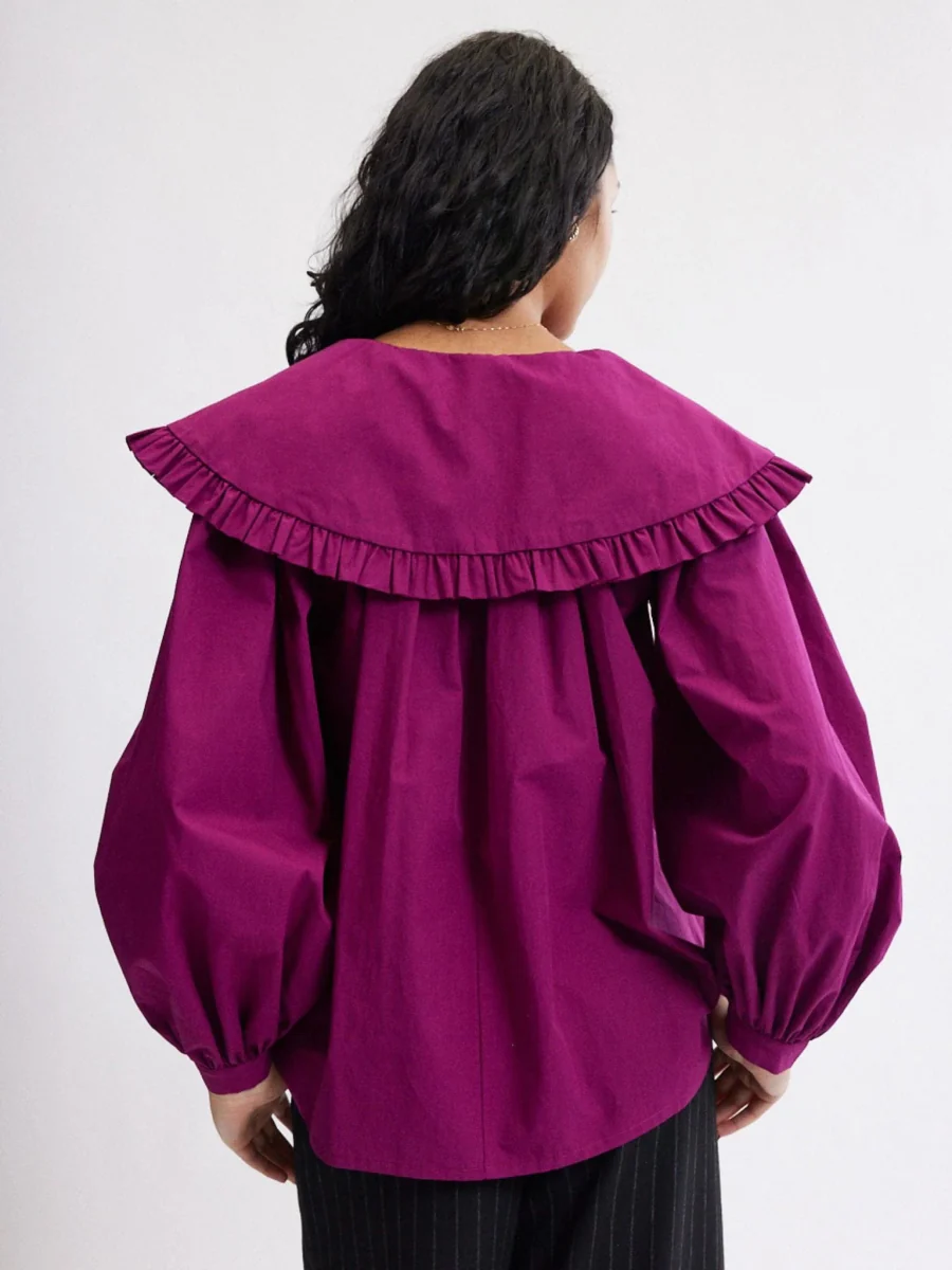 Eliza Faulkner Sawyer Top - Dark Fuchsia or White (Online Exclusive) - Image 8