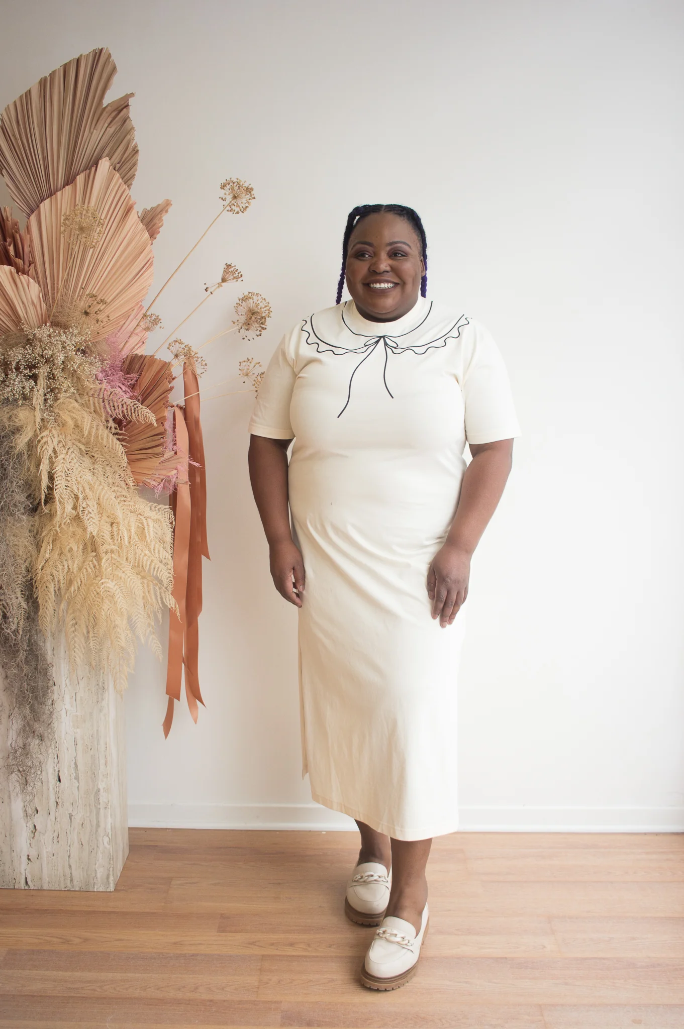 Eliza Faulkner Trompe L'Oeil Dress - Beige (In-Store)