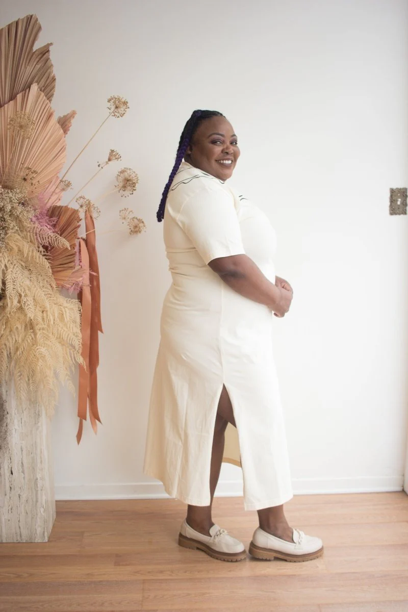 Eliza Faulkner Trompe L'Oeil Dress - Beige (In-Store) - Image 2