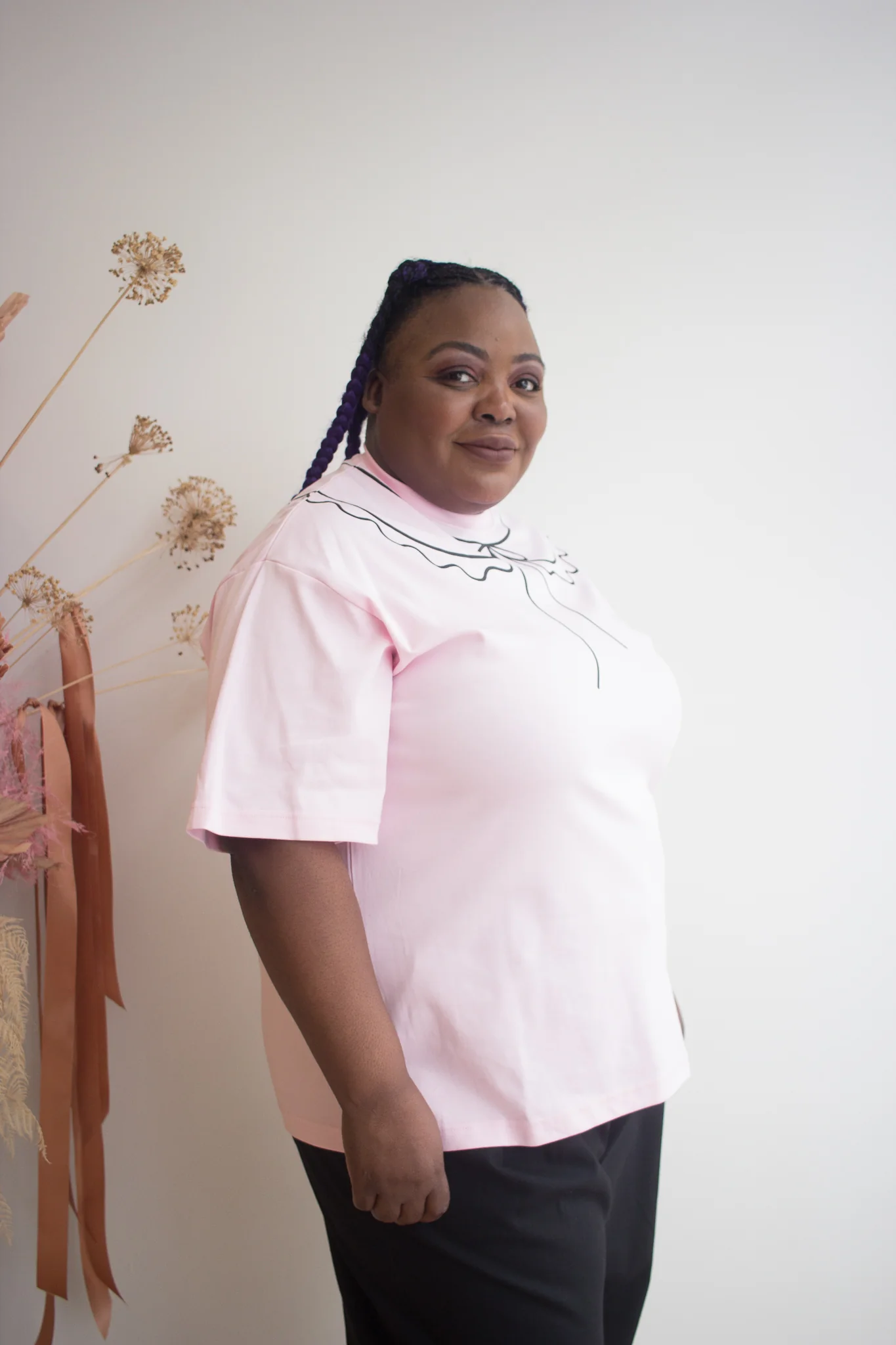 Eliza Faulkner Trompe L'Oeil Tee - Pink (In Store) - Image 2